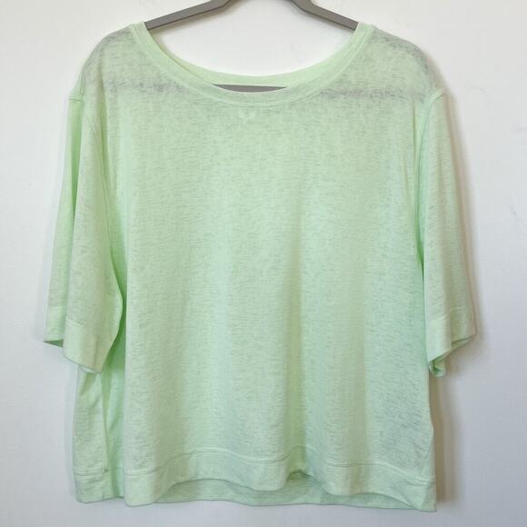 Athleta Breezy Serene Tee Womens XL Green Boxy Modal Athleisure Athletic - Picture 4 of 14